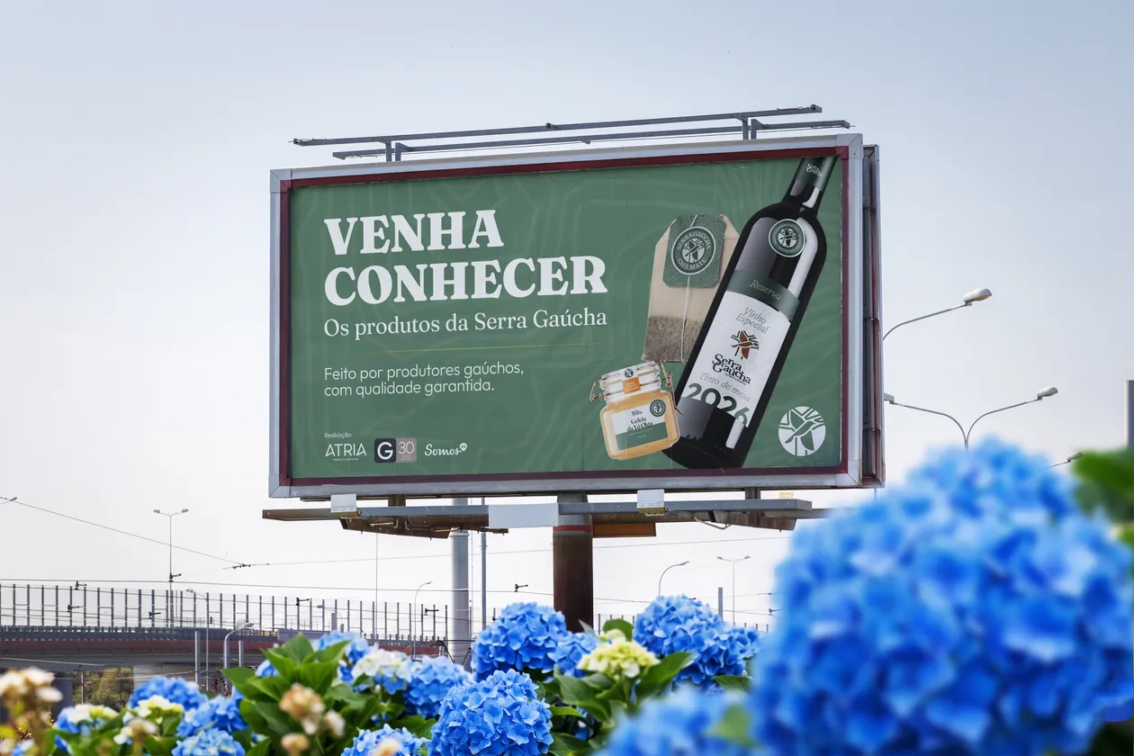 Outdoor de promoção turística — Serra Gaúcha